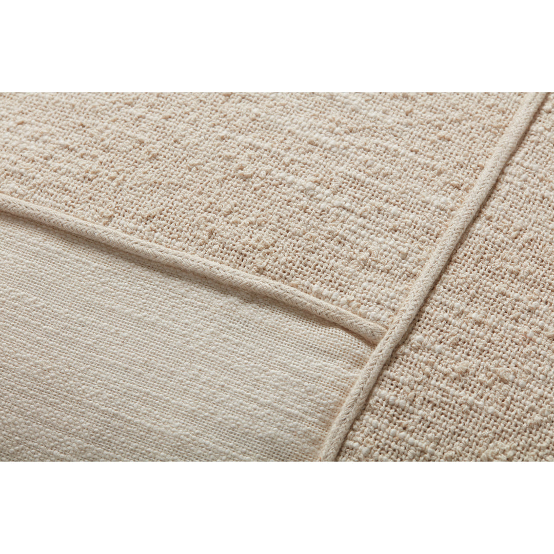 Magnolia Home by Joanna Gaines x Loloi Leslie PMH0060 Ivory 18'' x 18'' Cover w/Down Pillow