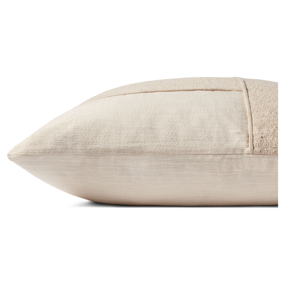 Magnolia Home by Joanna Gaines x Loloi Leslie PMH0060 Ivory 22'' x 22'' Cover Only Pillow