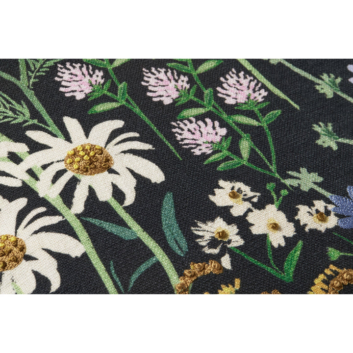 Rifle Paper Co. x Loloi PRP0026 Wildflowers Black 22" x 22" Cover w/Down Pillow