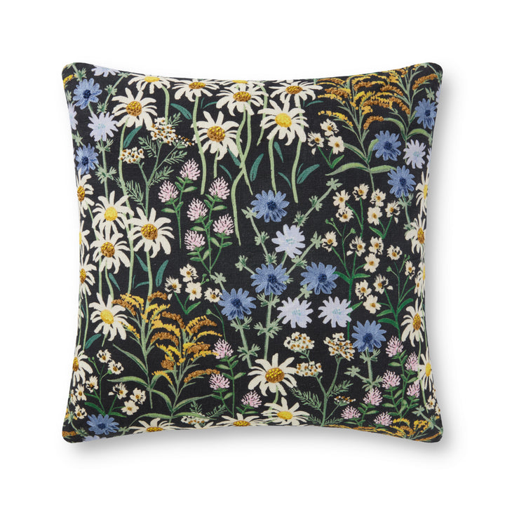 Rifle Paper Co. x Loloi PRP0026 Wildflowers Black 22" x 22" Cover Only Pillow