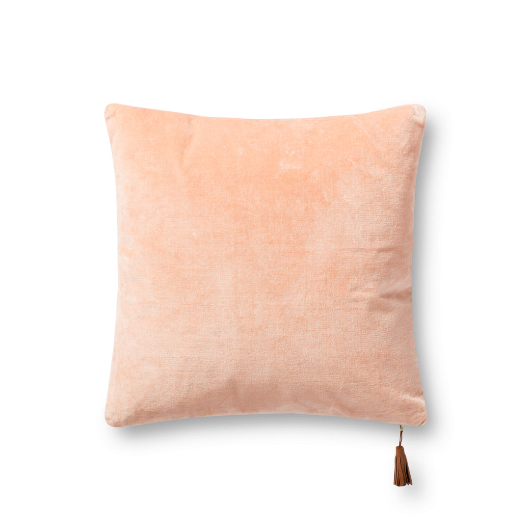 Magnolia Home by Joanna Gaines x Loloi P1153 Coral / Gold 18" x 18" Cover w/Down Pillow