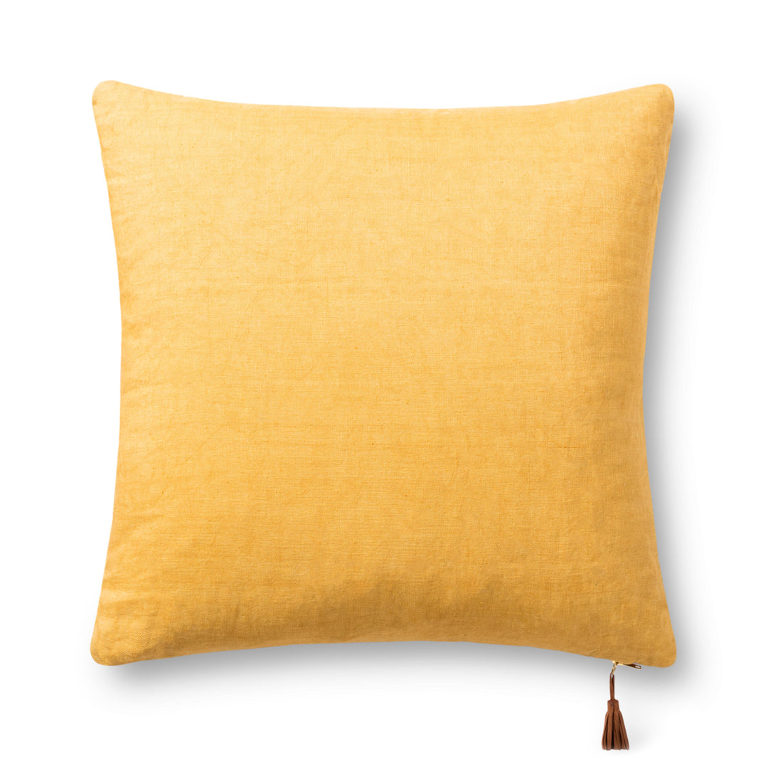 Magnolia Home by Joanna Gaines x Loloi P1153 Rust / Gold 22" x 22" Cover Only Pillow