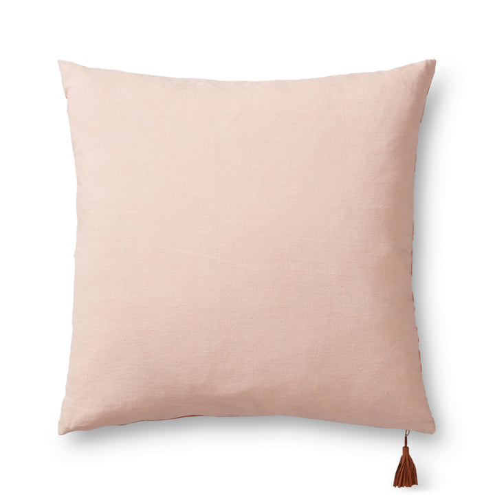 Magnolia Home by Joanna Gaines x Loloi P1153 Sand / Blush 22" x 22" Cover w/Down Pillow