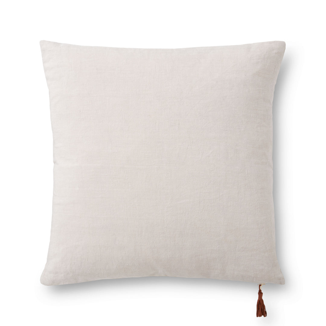 Magnolia Home by Joanna Gaines x Loloi PMH1153 Sand / Ivory 22" x 22" Cover Only Pillow