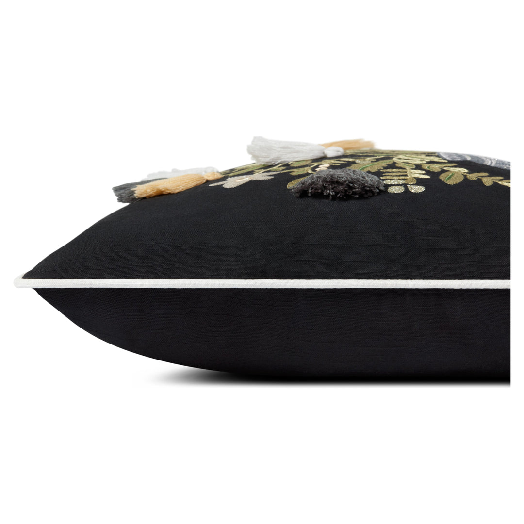 Rifle Paper Co. x Loloi PRP0051 Black 18'' x 18'' Cover Only Pillow