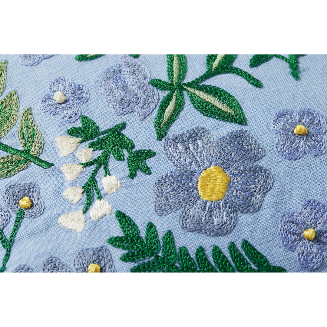 Rifle Paper Co. x Loloi PRP0029 Wildwood Garden Periwinkle 13" x 21" Cover Only Pillow