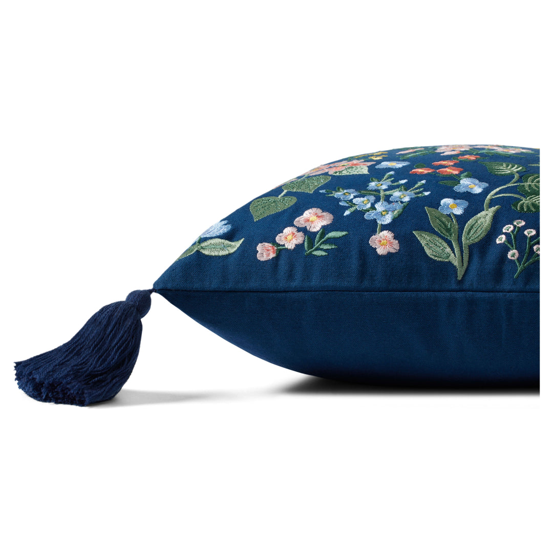 Rifle Paper Co. x Loloi Navy 18'' x 18'' Cover Only Pillow