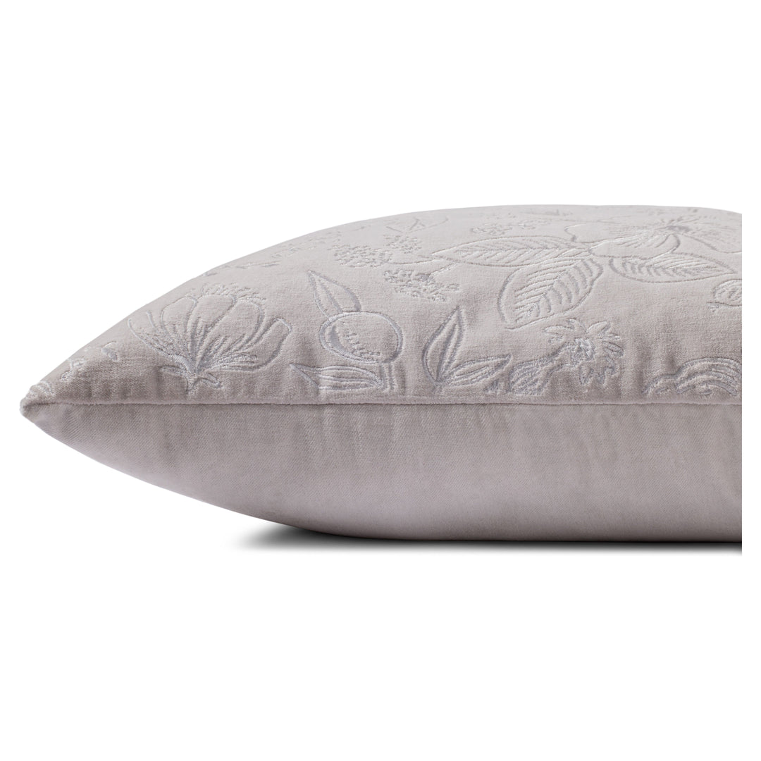 Rifle Paper Co. x Loloi PRP0056 Grey 18'' x 18'' Cover Only Pillow