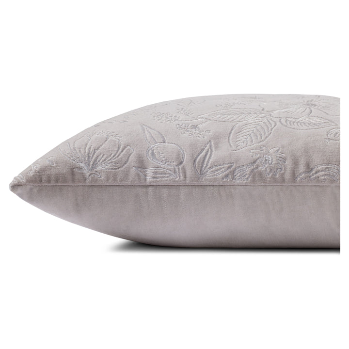 Rifle Paper Co. x Loloi PRP0056 Grey 18'' x 18'' Cover Only Pillow