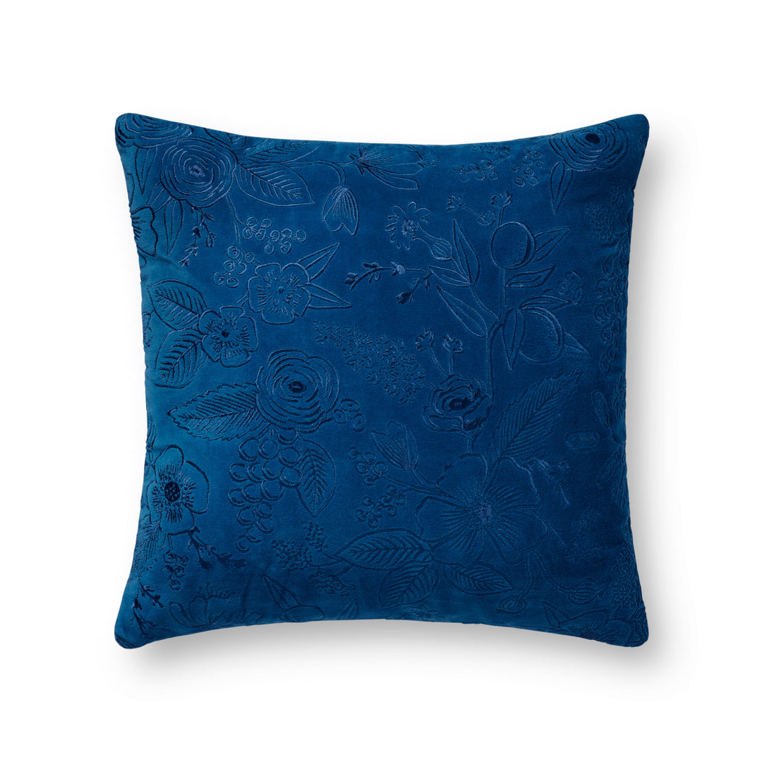 Rifle Paper Co. x Loloi PRP0056 Navy 18'' x 18'' Cover Only Pillow