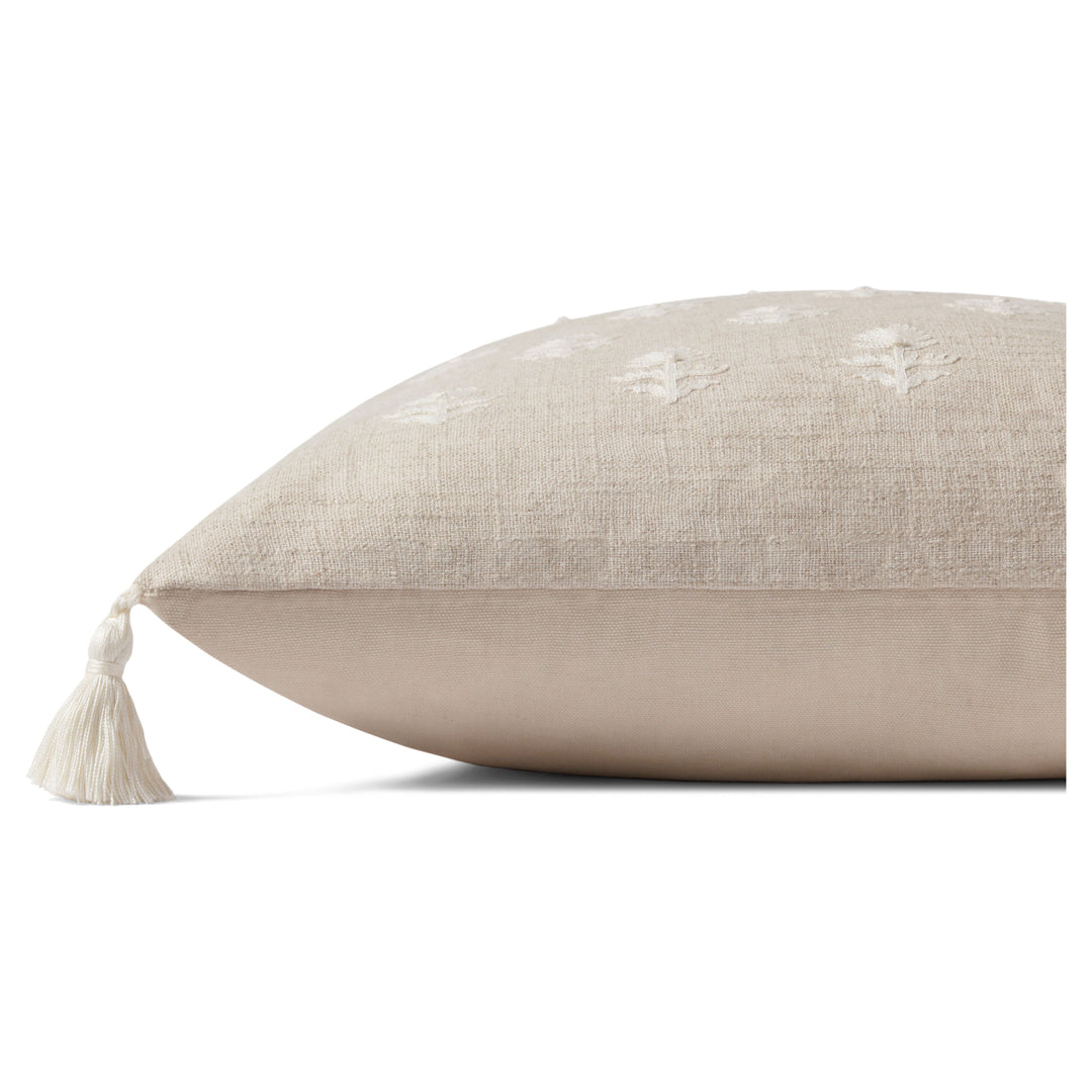 Magnolia Home by Joanna Gaines x Loloi Addison PMH0051 Natural / Ivory 18'' x 18'' Cover Only Pillow