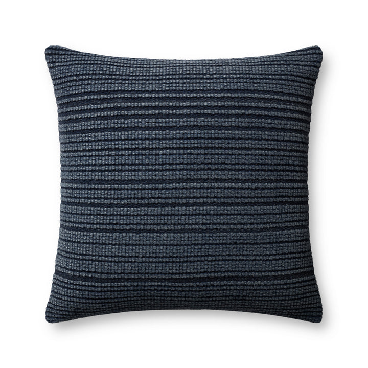 Magnolia Home by Joanna Gaines x Loloi Irene PMH0052 Navy 22'' x 22'' Cover w/Poly Pillow