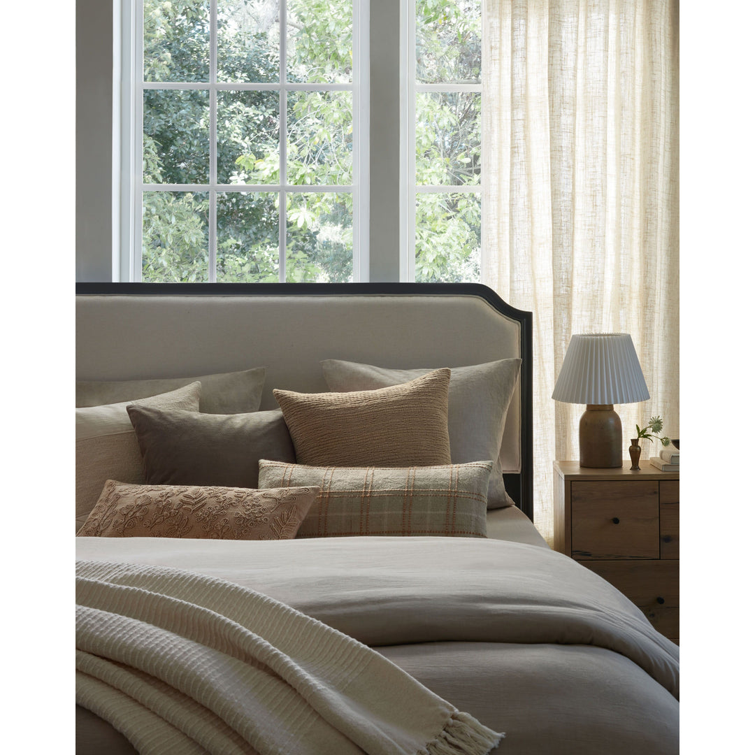 Magnolia Home by Joanna Gaines x Loloi Louise PMH0054 Natural 12'' x 27'' Cover w/Down Pillow