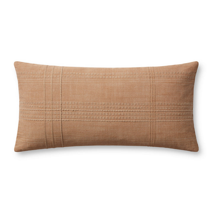 Magnolia Home by Joanna Gaines x Loloi Jordan PMH0049 Terracotta 12'' x 27'' Cover w/Down Pillow