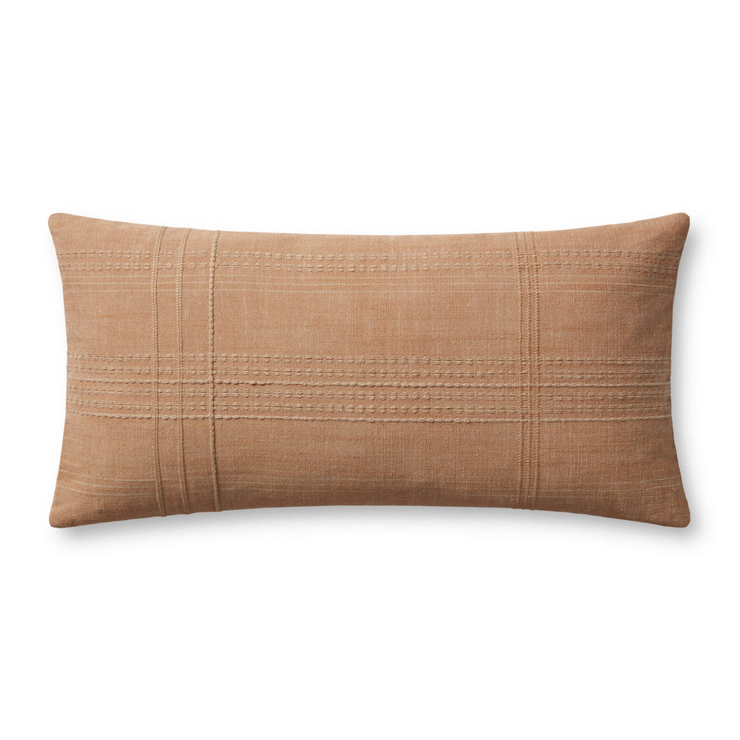 Magnolia Home by Joanna Gaines x Loloi Jordan PMH0049 Terracotta 12'' x 27'' Cover w/Poly Pillow