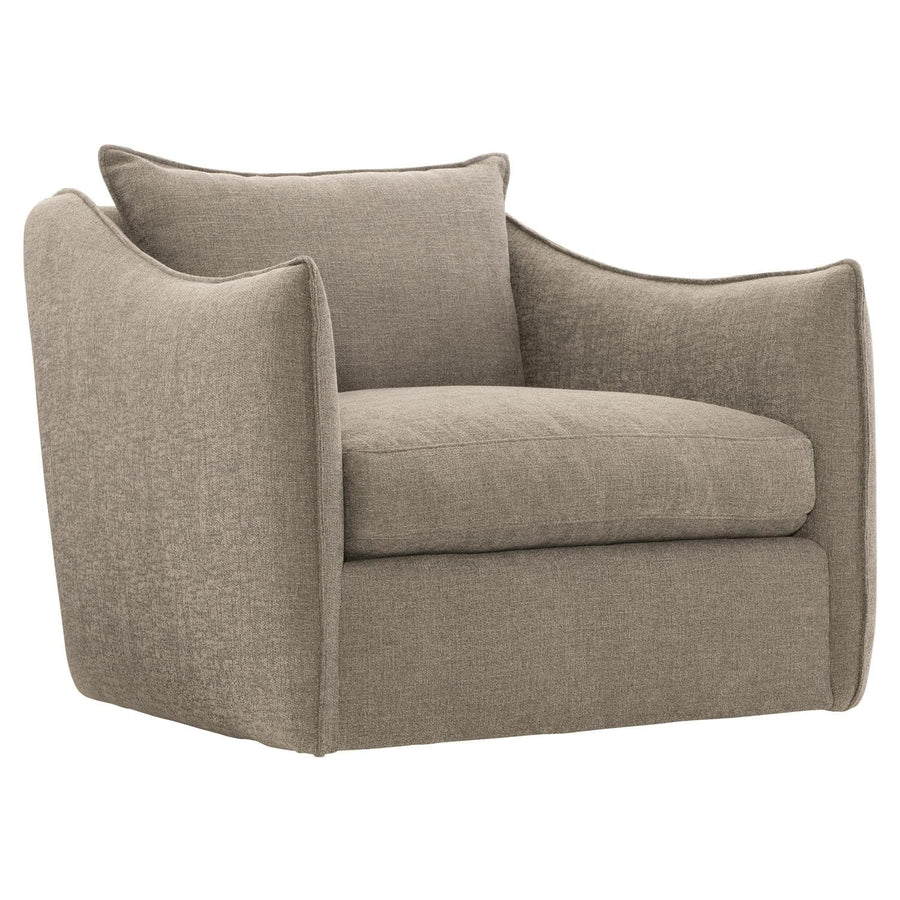 Joli Fabric Swivel Chair-Bernhardt-BHDT-P4812SA-Lounge ChairsBeige/Tan-1-France and Son