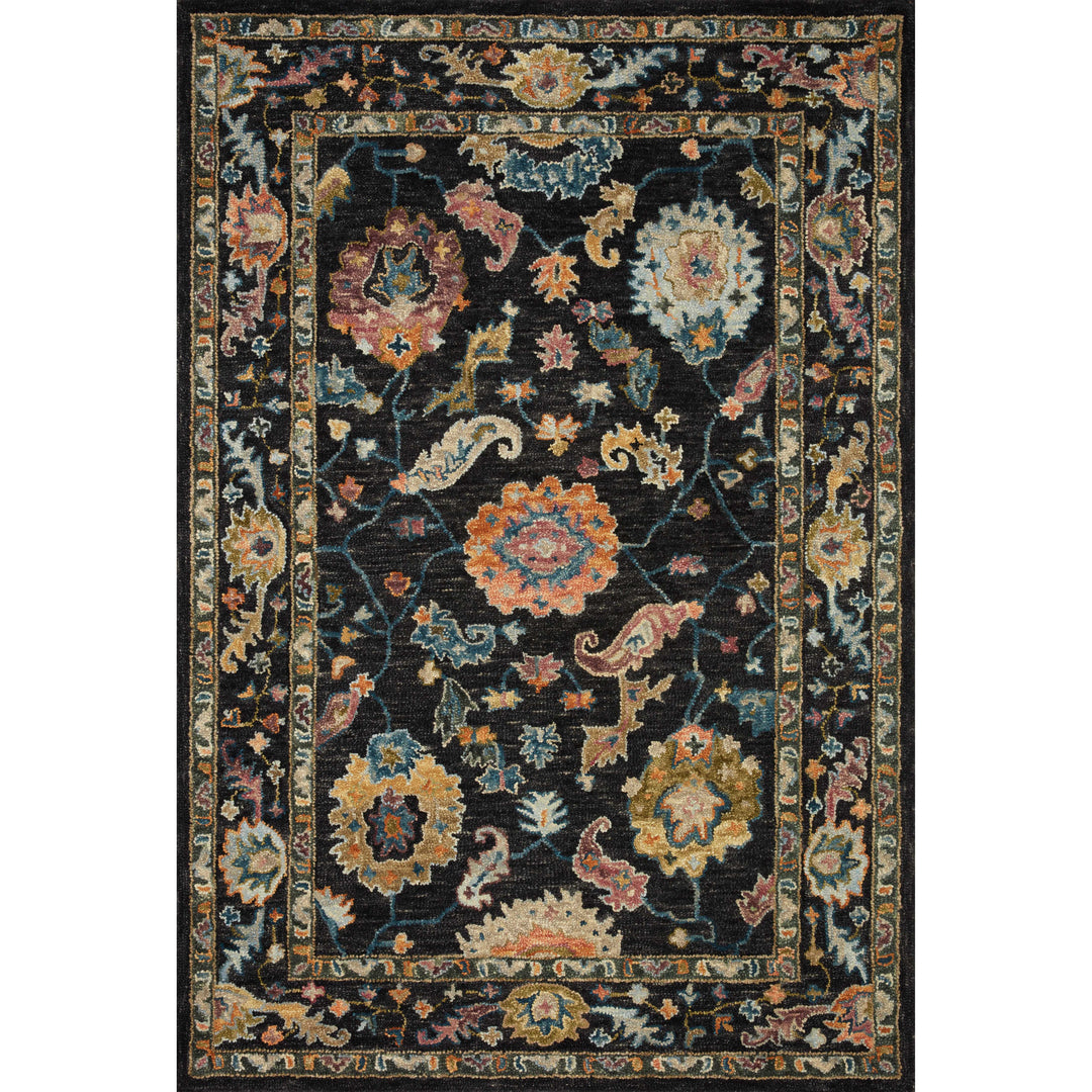 Loloi Padma Black / Multi 18" x 18" Sample Rug