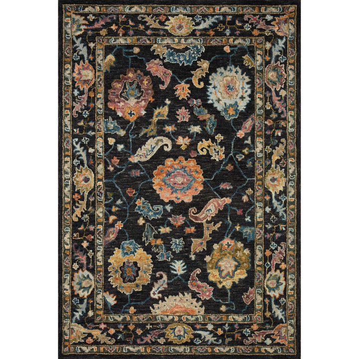 Loloi Padma Black / Multi 2'-6" x 9'-9" Runner Rug