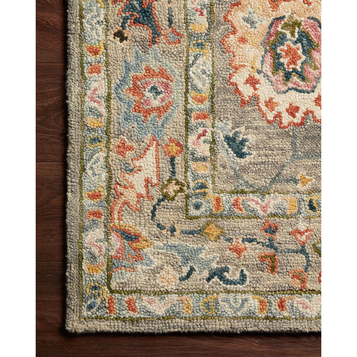 Loloi Padma Grey / Multi 2'-6" x 9'-9" Runner Rug