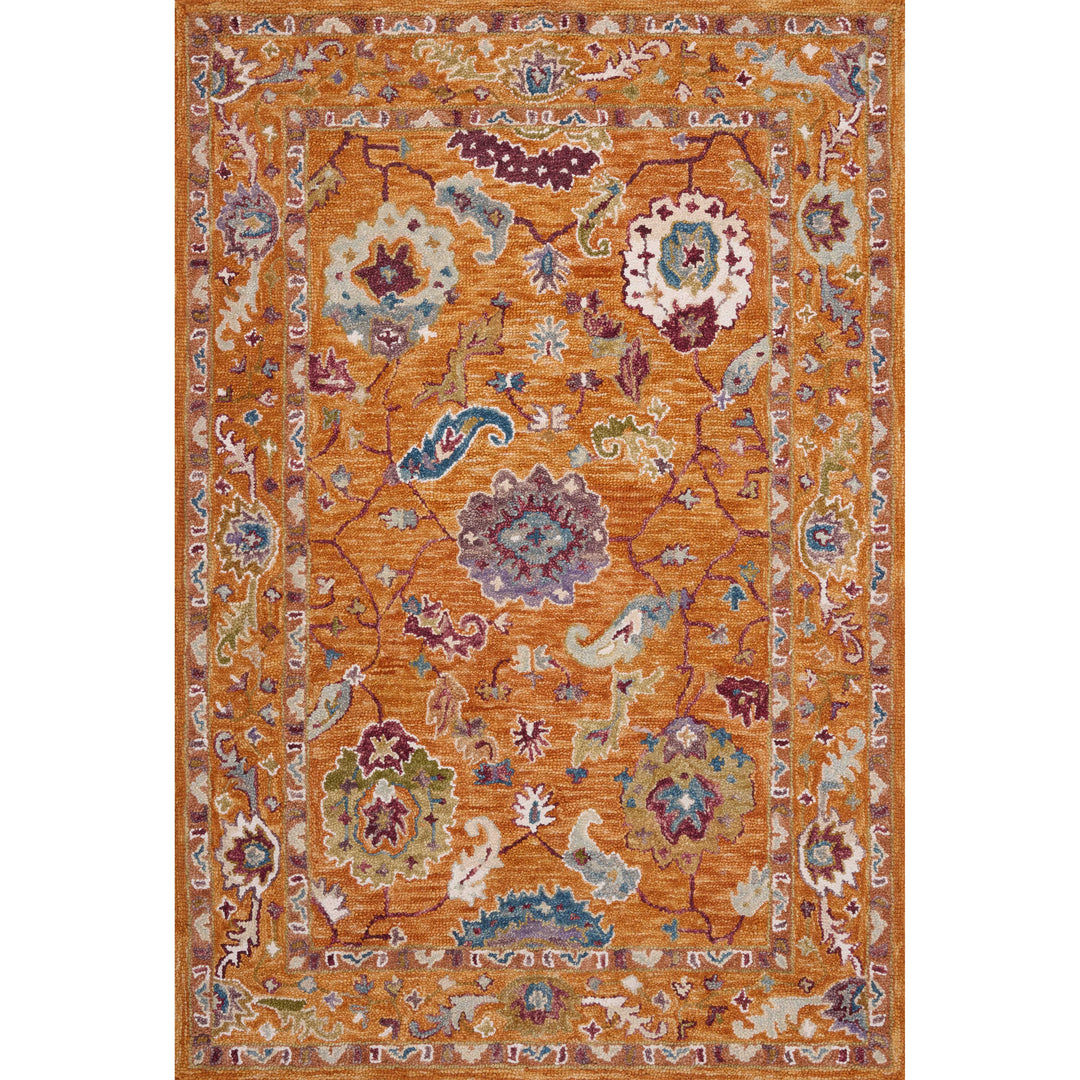 Loloi Padma Orange / Multi 2'-6" x 9'-9" Runner Rug