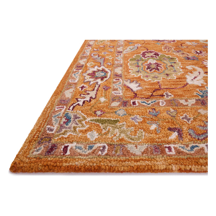 Loloi Padma Orange / Multi 3'-0" x 3'-0" Round Accent Rug