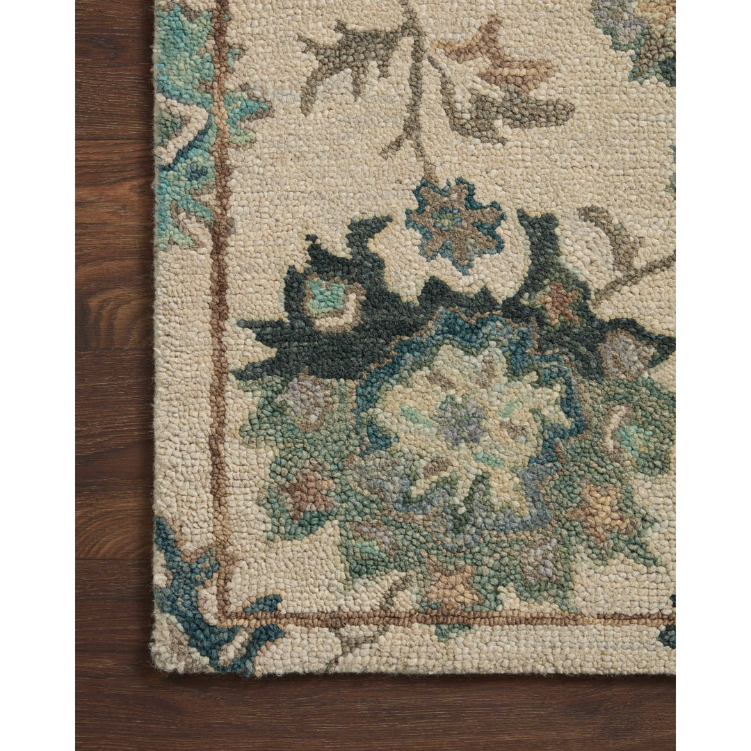 Loloi Padma Ivory / Blue 2'-6" x 9'-9" Runner Rug