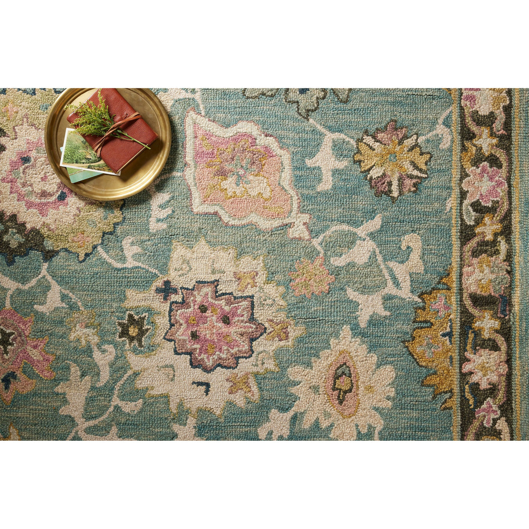 Loloi Padma Teal / Multi 7'-9" x 9'-9" Area Rug