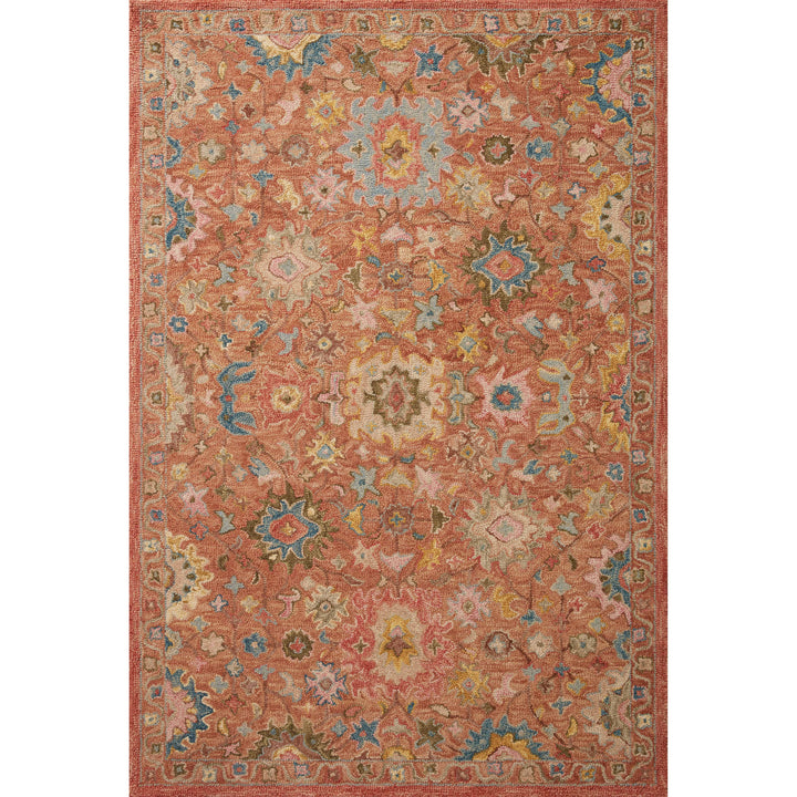 Loloi Padma Terracotta / Multi 5'-0" x 5'-0" Round Accent Rug