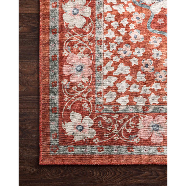 Rifle Paper Co. x Loloi Palais Crimson 3'-9" x 5'-9" Accent Rug