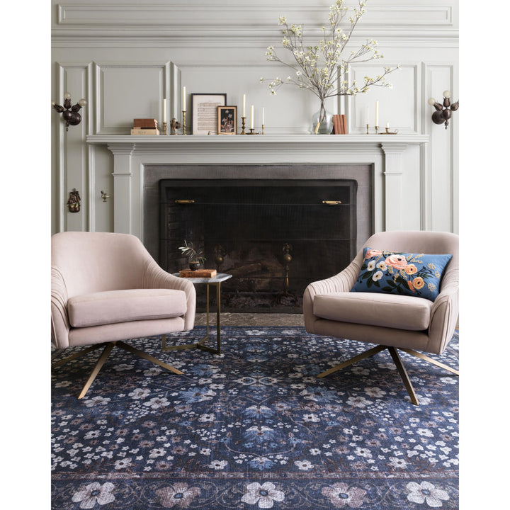 Rifle Paper Co. x Loloi Palais Navy 7'-6" x 9'-6" Area Rug