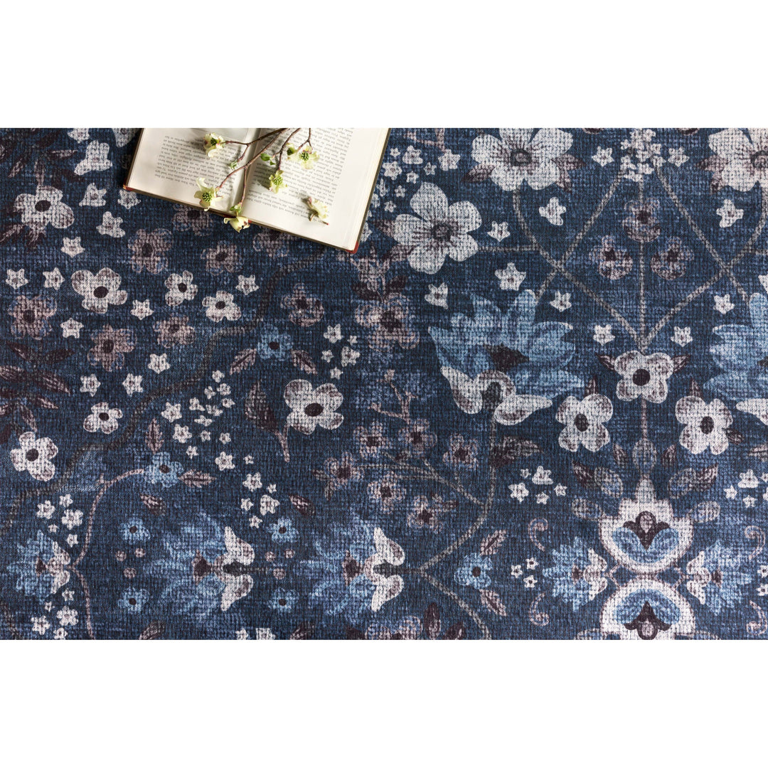 Rifle Paper Co. x Loloi Palais Navy 3'-9" x 5'-9" Accent Rug