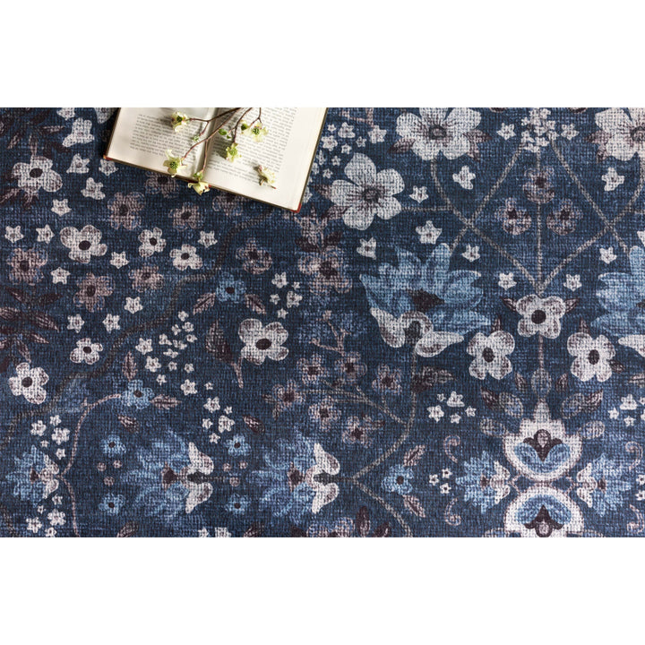 Rifle Paper Co. x Loloi Palais Navy 2'-6" x 7'-6" Runner Rug