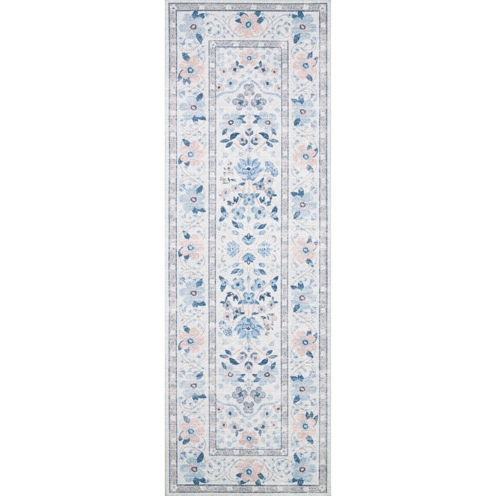 Rifle Paper Co. x Loloi Palais Snow / Sky 3'-9" x 5'-9" Accent Rug