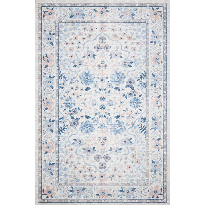 Rifle Paper Co. x Loloi Palais Snow / Sky 7'-6" x 9'-6" Area Rug