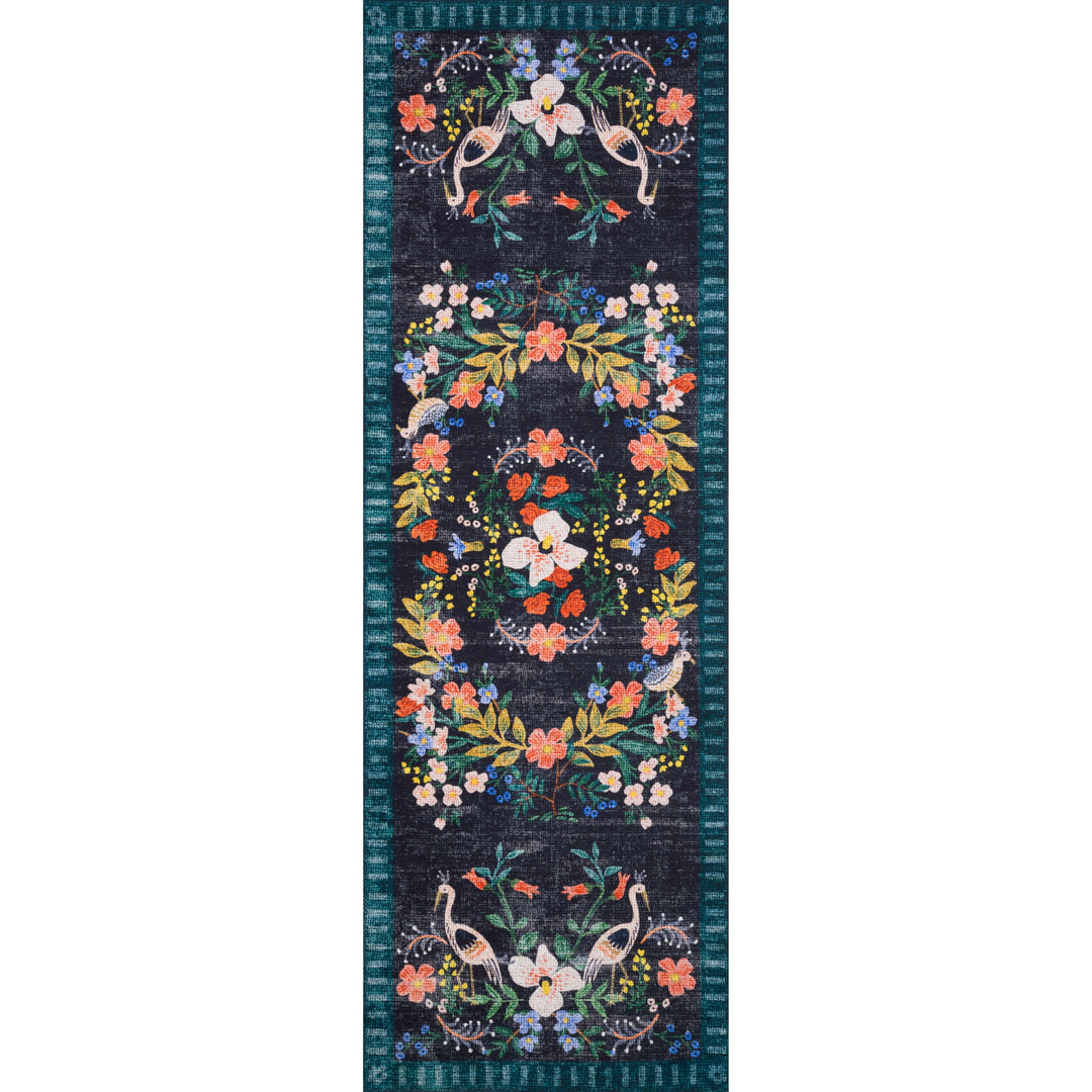 Rifle Paper Co. x Loloi Palais Black / Multi 7'-6" x 9'-6" Area Rug