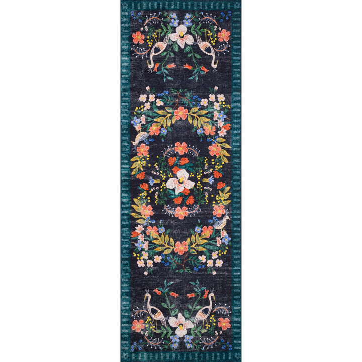 Rifle Paper Co. x Loloi Palais Black / Multi 2'-3" x 5' Runner Rug