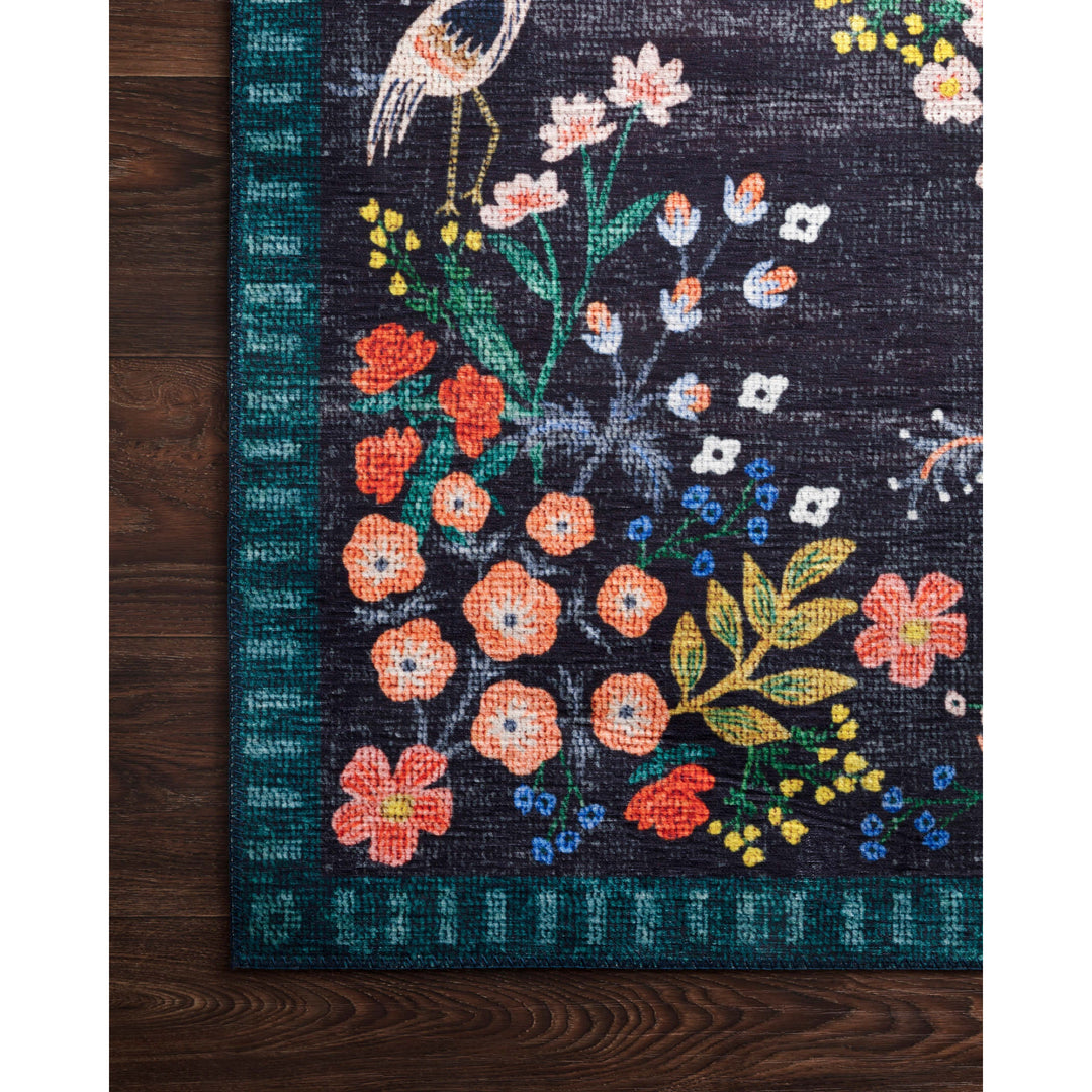 Rifle Paper Co. x Loloi Palais Black / Multi 2'-3" x 3'-9" Accent Rug