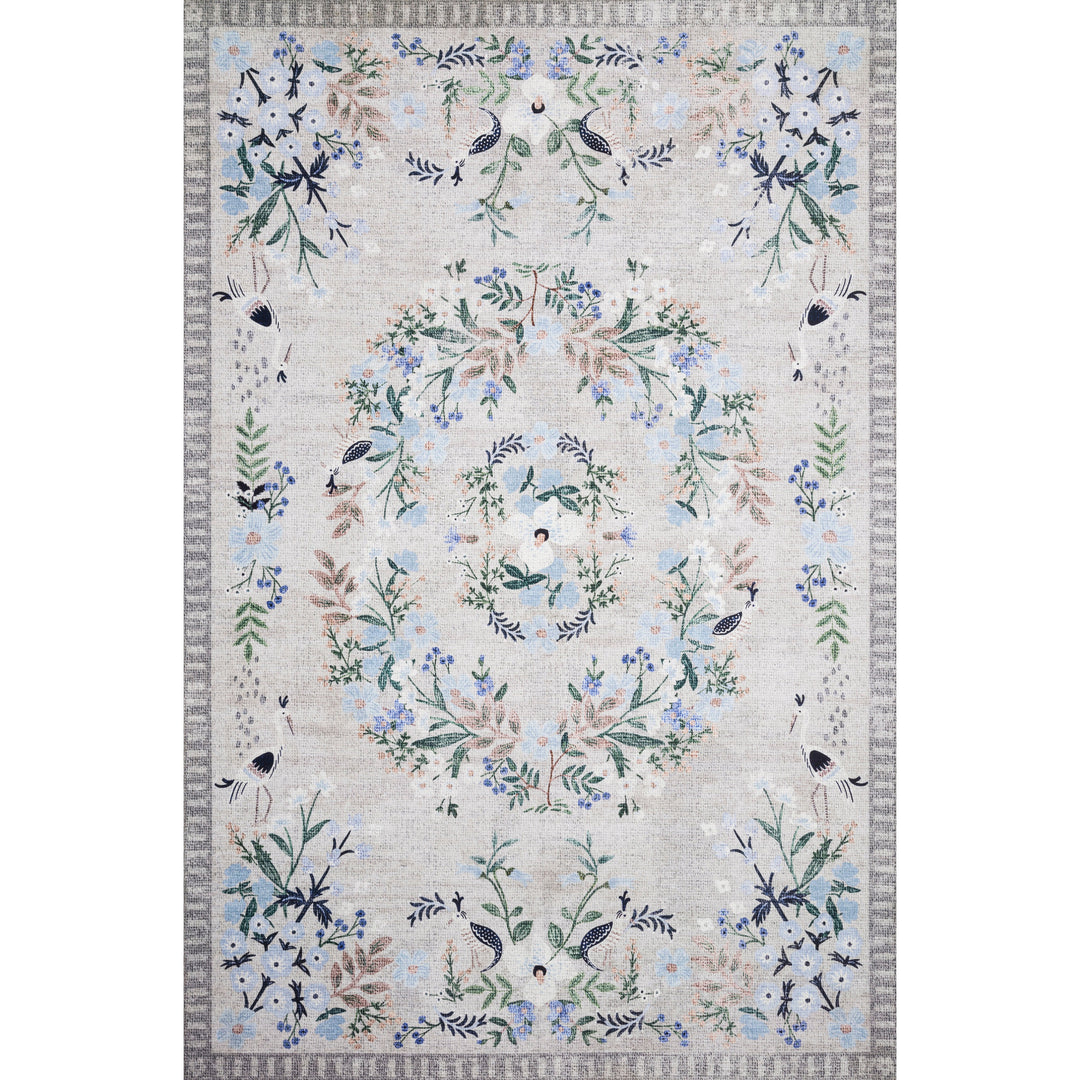 Rifle Paper Co. x Loloi Palais Stone / Grey 3'-9" x 5'-9" Accent Rug