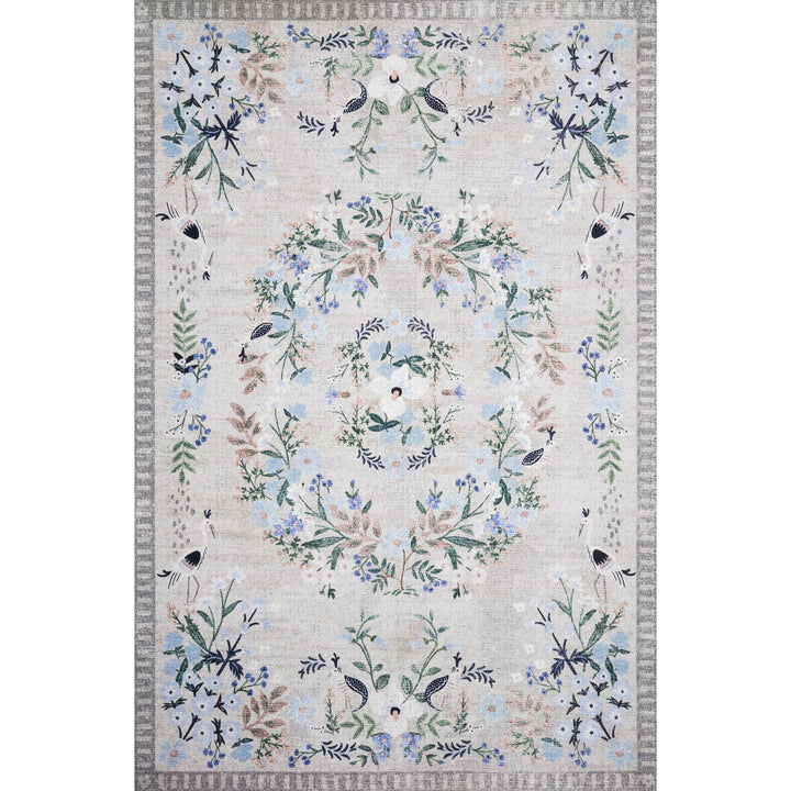 Rifle Paper Co. x Loloi Palais Stone / Grey 3'-9" x 5'-9" Accent Rug