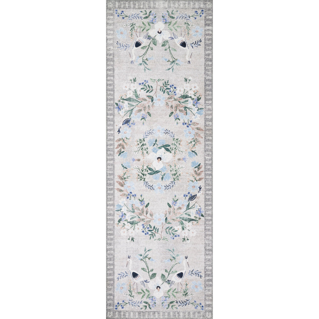 Rifle Paper Co. x Loloi Palais Stone / Grey 2'-3" x 5' Runner Rug