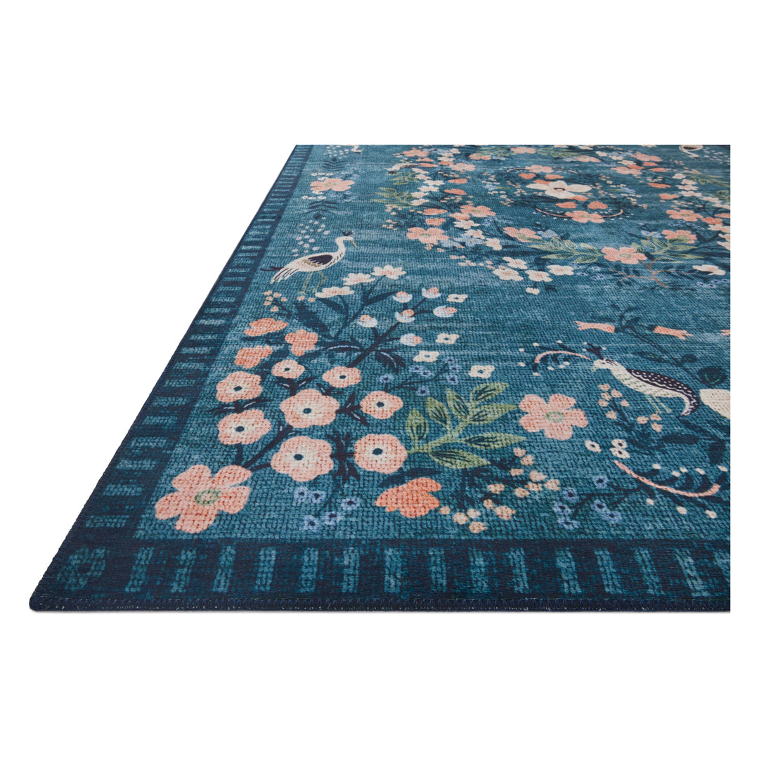 Rifle Paper Co. x Loloi Palais Teal 2'-6" x 7'-6" Runner Rug