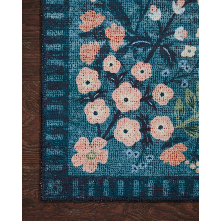 Rifle Paper Co. x Loloi Palais Teal 3'-9" x 5'-9" Accent Rug