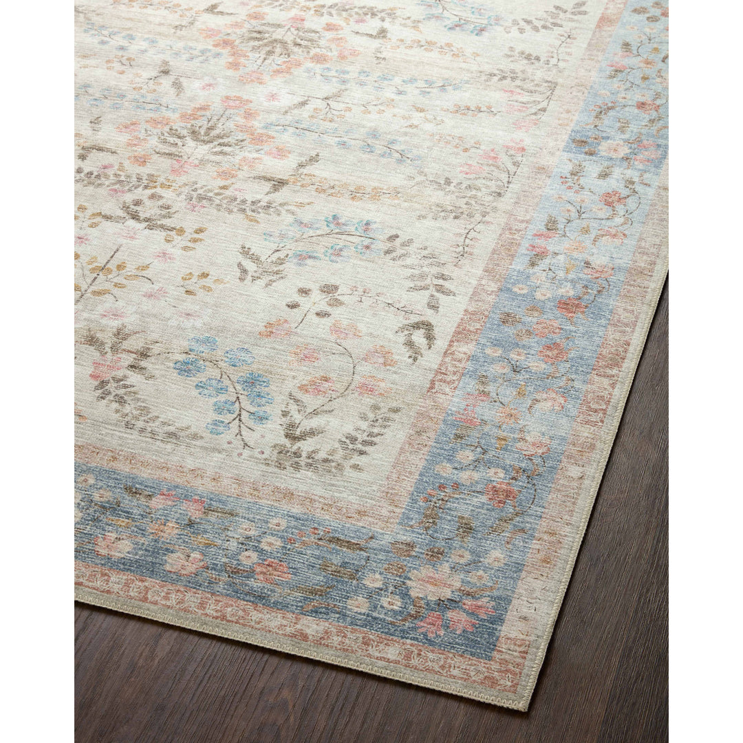 Rifle Paper Co. x Loloi Palais Lt. Blue 2'-6" x 7'-6" Runner Rug