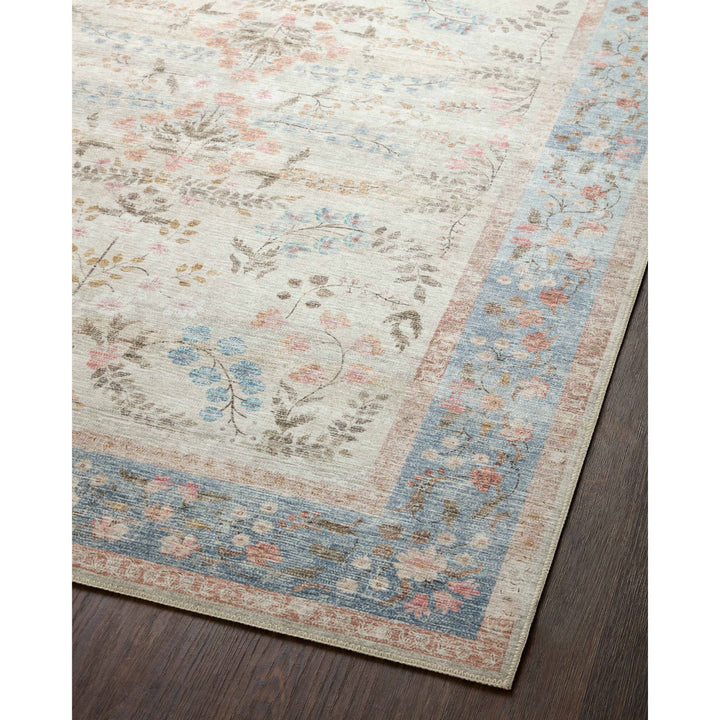 Rifle Paper Co. x Loloi Palais Lt. Blue 2'-6" x 7'-6" Runner Rug