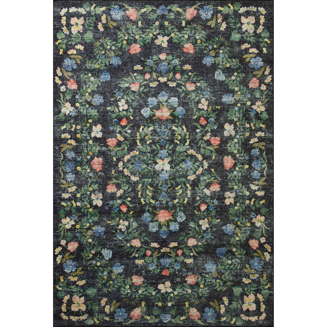 Rifle Paper Co. x Loloi Palais Black 2'-3" x 3'-9" Accent Rug