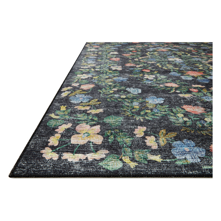 Rifle Paper Co. x Loloi Palais Black 7'-6" x 9'-6" Area Rug