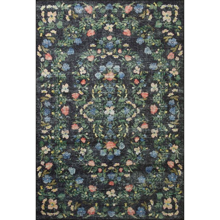 Rifle Paper Co. x Loloi Palais Black 5'-0" x 7'-6" Area Rug