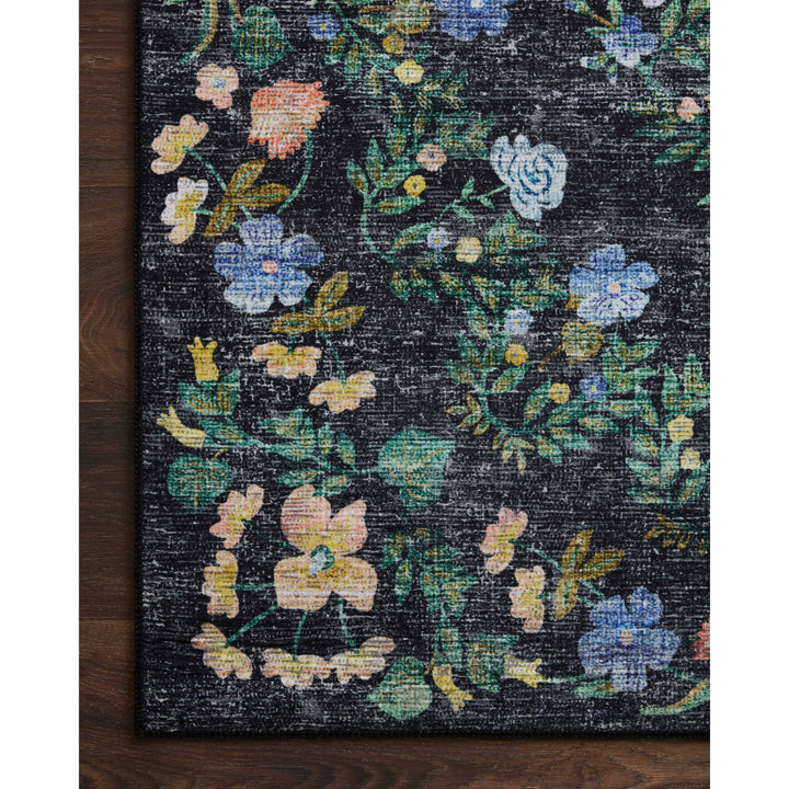 Rifle Paper Co. x Loloi Palais Black 3'-9" x 5'-9" Accent Rug