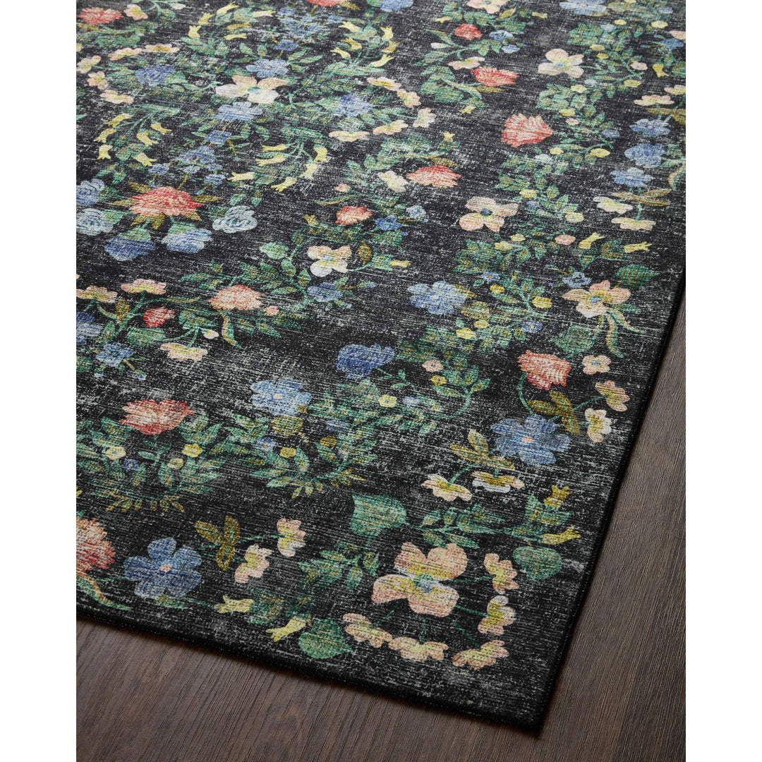 Rifle Paper Co. x Loloi Palais Black 3'-9" x 5'-9" Accent Rug