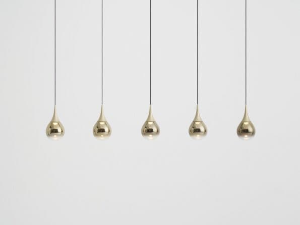 PaoPao Linear Pendant Light-Seed Design-SEED-SLD-1013PL5-GLD-PendantsChampagne Gold-5-France and Son